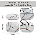 thumbnail image 2 of Tekcoo Case for Airpods Pro, Airpods Pro Cover, Airpods Pro Skin Accessories Sport Pattern Airpod Pro Cover Leather Case for Apple Charging Case for AirPods Pro, Baseball, 2 of 7