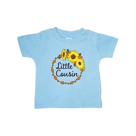 

Inktastic Little Cousin Sunflower Wreath Gift Baby Boy or Baby Girl T-Shirt