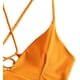 thumbnail image 3 of Bañador de bikini tipo bralette entrecruzado con cordones y estampado a escala para mujer oso de fresa vestir, 3 of 5