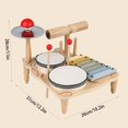 thumbnail image 4 of QJUHUNG Colorful Multi-Function Drum Set with Percussion Instruments - Perfect for Youngsters‘ Christmas & Birthday Gifts  White/Yellow, 4 of 4