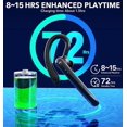 thumbnail image 3 of Auriculares inalámbricos Bluetooth Auriculares Bluetooth HD Micrófono dual Reducción de ruido vocal inteligente ENC Auriculares inalámbricos, Azul, 3 of 5