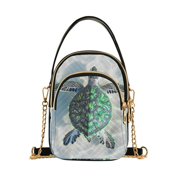 ALAZA Chain Crossbody Bags for Women Turtle in Sea Shoulder Handbag Phone Purse