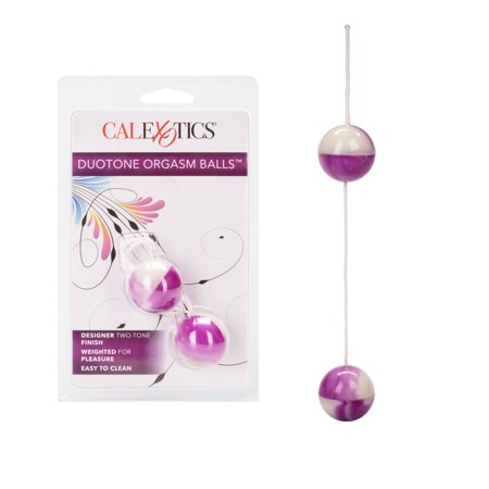 CalExotics Designer Duotone Weighted for Pleasure Orgasm Kegel Balls - Purple