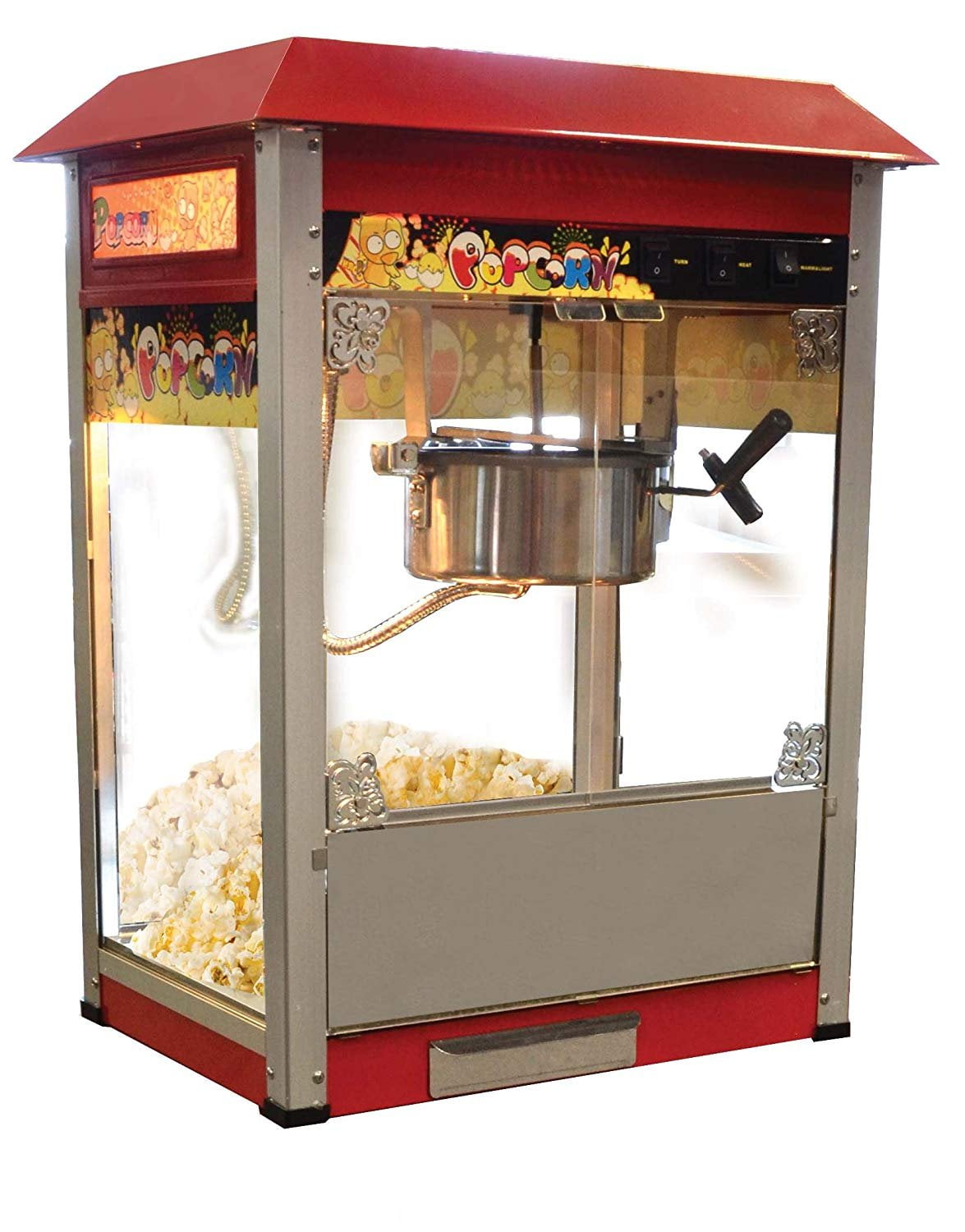 popcorn machine glass