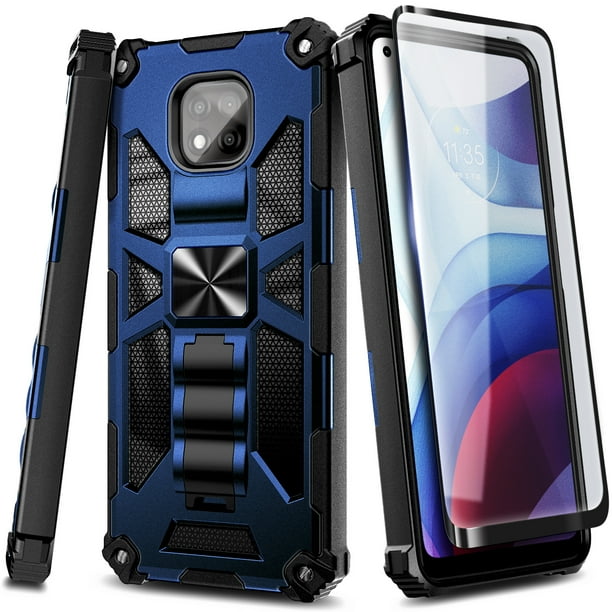 Motorola Moto G Power 2021 Case with Tempered Glass Screen Protector