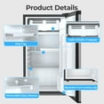 thumbnail image 6 of WAA 3.2 Cu.ft Compact Mini Fridge with Freezer - Reversible Single Door,Adjustable Thermostat,Low Noise,Energy Efficient,Suitable for Office/Dorm/Bedroom/Apartment, 6 of 8