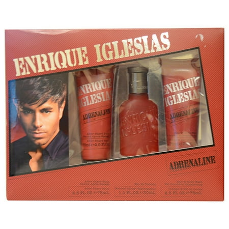 ENRIQUE IGLESIAS ADRENALINE by Enrique Iglesias - EDT SPRAY 1 OZ & AFTER SHAVE BALM 2.5 OZ & HAIR & BODY WASH 2.5 OZ - (Best After Shower Hair Product)
