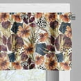 thumbnail image 5 of Ambesonne Floral Valance & Curtain, Wild Flowers Hexagon Forms, 55"x45", Plum Orange and Dark Blue, 5 of 7