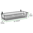 mDesign Portable Metal Wire Wall Mount Hanging Storage Basket, 2 Pack