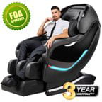Massage Chairs and Recliners Zero Gravity  Ottoman SL-Track Full Body Shiatsu with Tapping, Heating,Stretching, Swedish & Foot Roller 