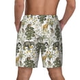 thumbnail image 2 of Lsque Mens Swim Trunks Vintage Animals Palm Tree Pattern - Bathing Suit Compression Liner - Beach Swim Shorts Swimwear - (S-3XL) - Stretch Quick Dry -3X-Large, 2 of 9