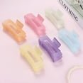 thumbnail image 4 of 4 Inch Big Hair Clips 6 Pcs claw clips for Thick Hair Large Rectangular Claw Clips for Women and Girls Big Nonslip Acrylic Banana Jaw Clips Hair Accessories, 4 of 4