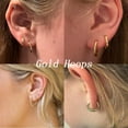 thumbnail image 4 of 4 Pairs Gold Hoop Earrings Set for Women, 14K Gold Plated Cartilage Hoop Earring Hypoallergenic Non Tarnish Small Hoop Earrings for 2Nd 3Rd Hole Gold Huggie Hoop Earrings for Women Men Gifts (Gold), 4 of 8