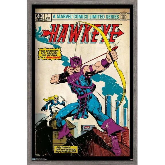 Marvel Comics - Hawkeye - Hawkeye #1 Wall Poster, 22.375" x 34", Framed
