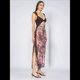 thumbnail image 5 of Vestidos Largos de Verano Y2K con Encaje, Retazos, , Estampado Floral, Escote Corazón, Espalda Descubierta y Abertura para Mujer Gris S, 5 of 7