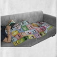 thumbnail image 6 of Humor Soft Flannel Fleece Throw Blanket, Internet Cartoon Meme Funny Culture Facial Gesture Emotion Digital Illustration, Cozy Plush for Indoor and Outdoor Use, 70" x 90", Multicolor, by Ambesonne, 6 of 6