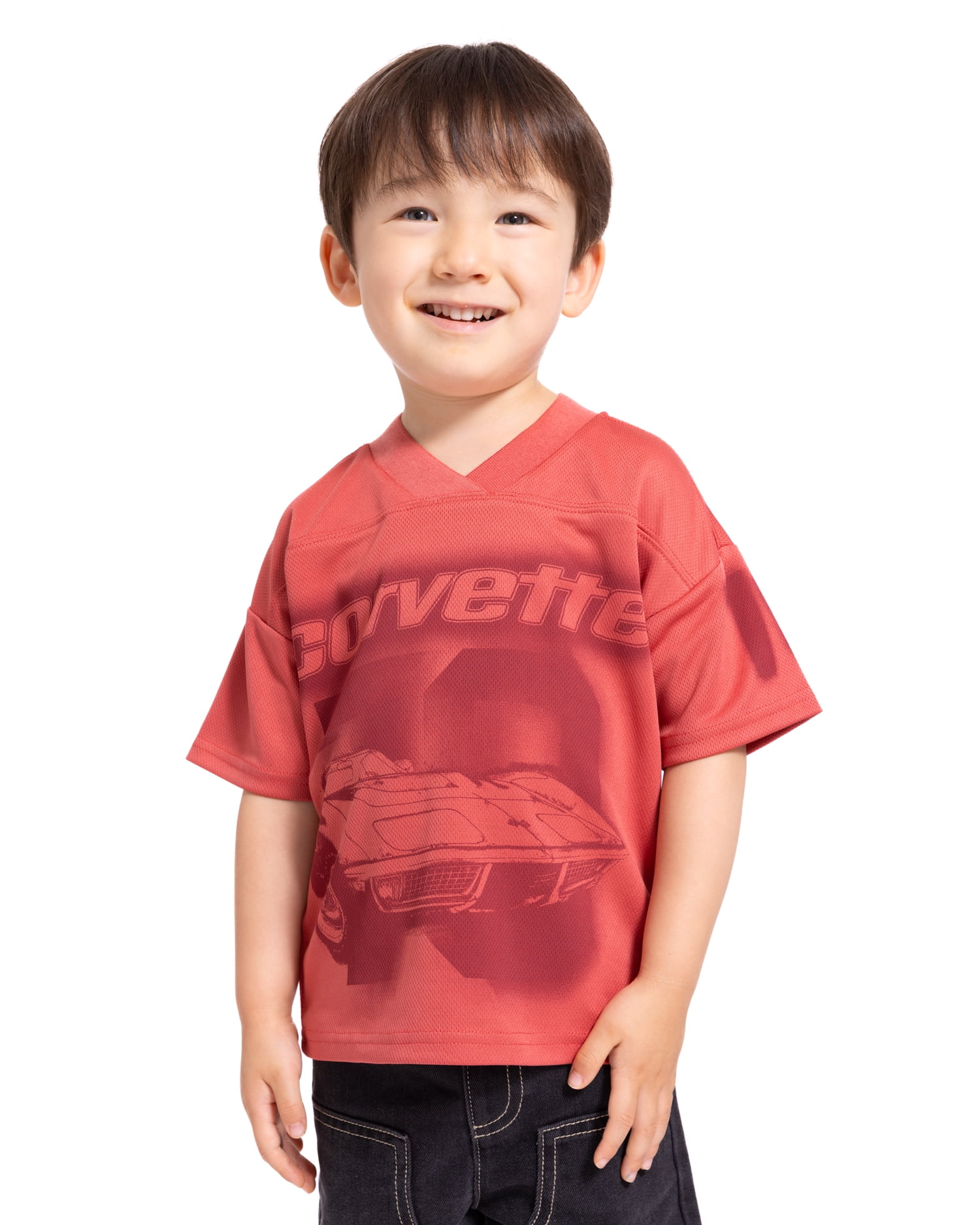 Chevy Corvette Toddler Boys V Neck Graphic Jersey with Short Sleeves, Sizes 12M-5T