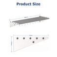 thumbnail image 2 of M optimized Commercial NSF Stainless Steel Shelf Wall Mount Floating Hanging Rack for Storage and Organization with S Hooks for Home Kitchen, Restaurant & Hotel, 2 of 7