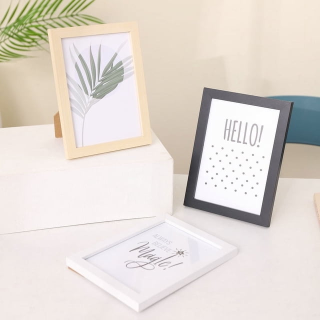Marco de fotos, marco de madera compuesta de estilo moderno, montaje en pared o de sobremesa