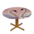 thumbnail image 3 of Patifu Swans Lake Sunset Round Tablecloth Stain-Resistant Washable Indoor Outdoor Tablecloth for Restaurants Weddings Parties Home Decor 54"-58, 3 of 8