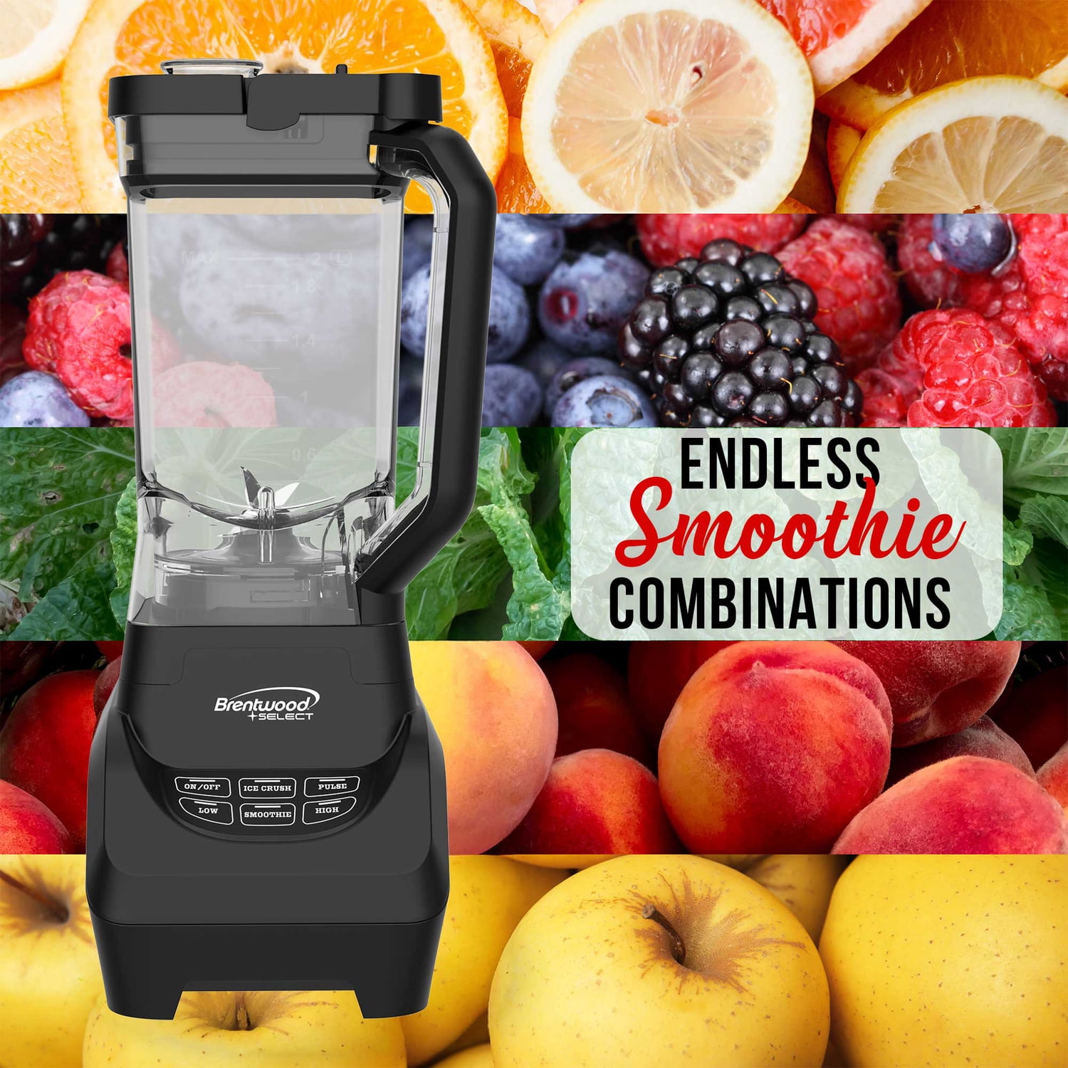 Brentwood Select 8.5-Cup 1,000-Watt Professional Smart Blender, Black, JBS-1000BK