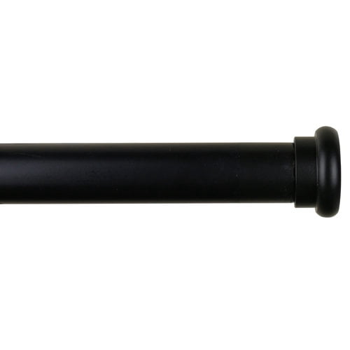 Urbanest 1" Button Adjustable Curtain Rod, 84"-120", Brushed Steel