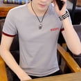 thumbnail image 5 of Camiseta ajustada para hombre, camisetas negras para hombre, camisetas Kpop, ropa básica lisa, ropa de calle, cuello redondo, músculos, algodón, sin logotipo, moda S, 5 of 5