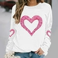 thumbnail image 2 of hotojiny Valentines Day Sweatshirt for Women Plus Size Crew Neck Cute Heart Graphic Shirts Casual Valentine Pullover Long Sleeve Tops, 2 of 5