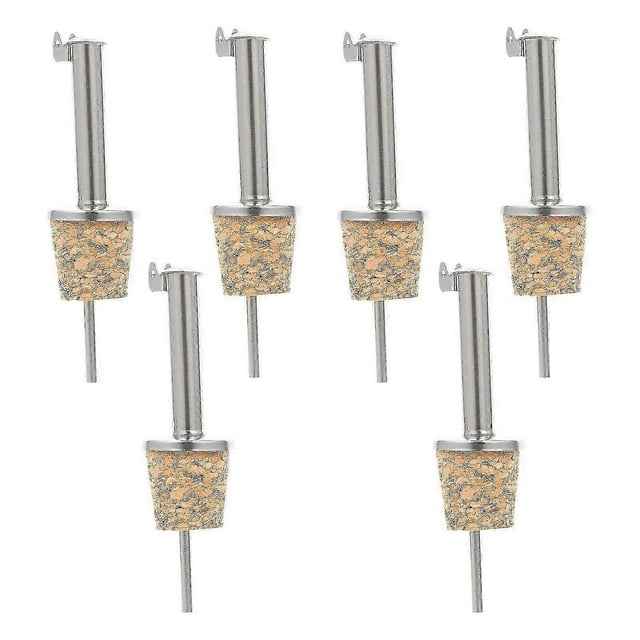 6 Pcs Stainless Steel Oiler Wine Cork Spout Liquor Bottle NoSZBSle Cork Pourer Whiskey Pour Spout Liquor Pourers SZBS