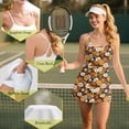 thumbnail image 6 of Garronmavis Orange Floral Hippie Women's Tennis Golf Outfits Size M Built in Shorts Casual Pickleball Dress Spaghetti Strap 2 Piece Set Exercise Dresses Floral Print Outfits, 6 of 7