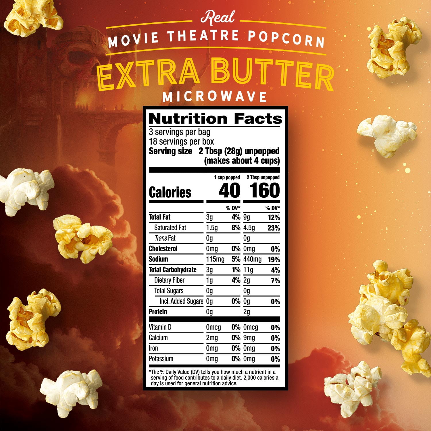 AMC Theatres Microwave Popcorn 6ct, Extra Butter