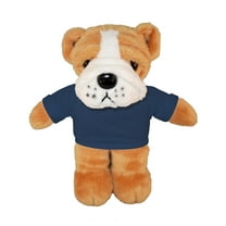 Plushland 8 Inch Floppy Bulldog with Tee Plush Stuffed Animal Personalized Gift - Custom Text on Shirt - Great Present for Mothers Day, Valentine Day, Graduation Day, Birthday