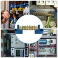 thumbnail image 6 of 2X 6 Terminal Bus Bar Block Power Distribution Brass Wire Screw Grounding Strip, 6 of 9