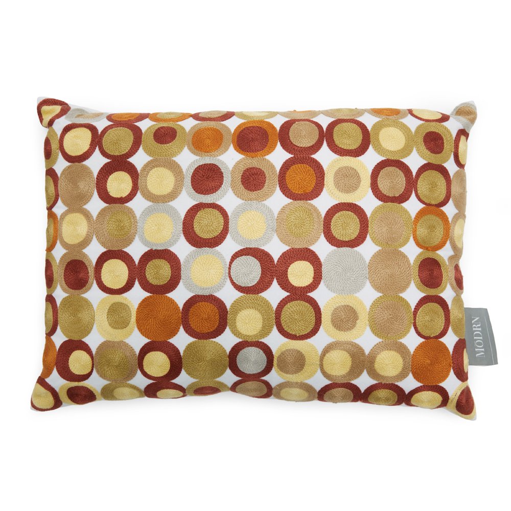 MoDRN MidCentury Circle Pattern Oblong Decorative Throw Pillow, 14x20