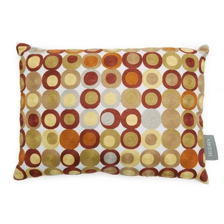 MoDRN Mid-Century Circle Pattern Oblong Decorative Throw Pillow, 14x20"