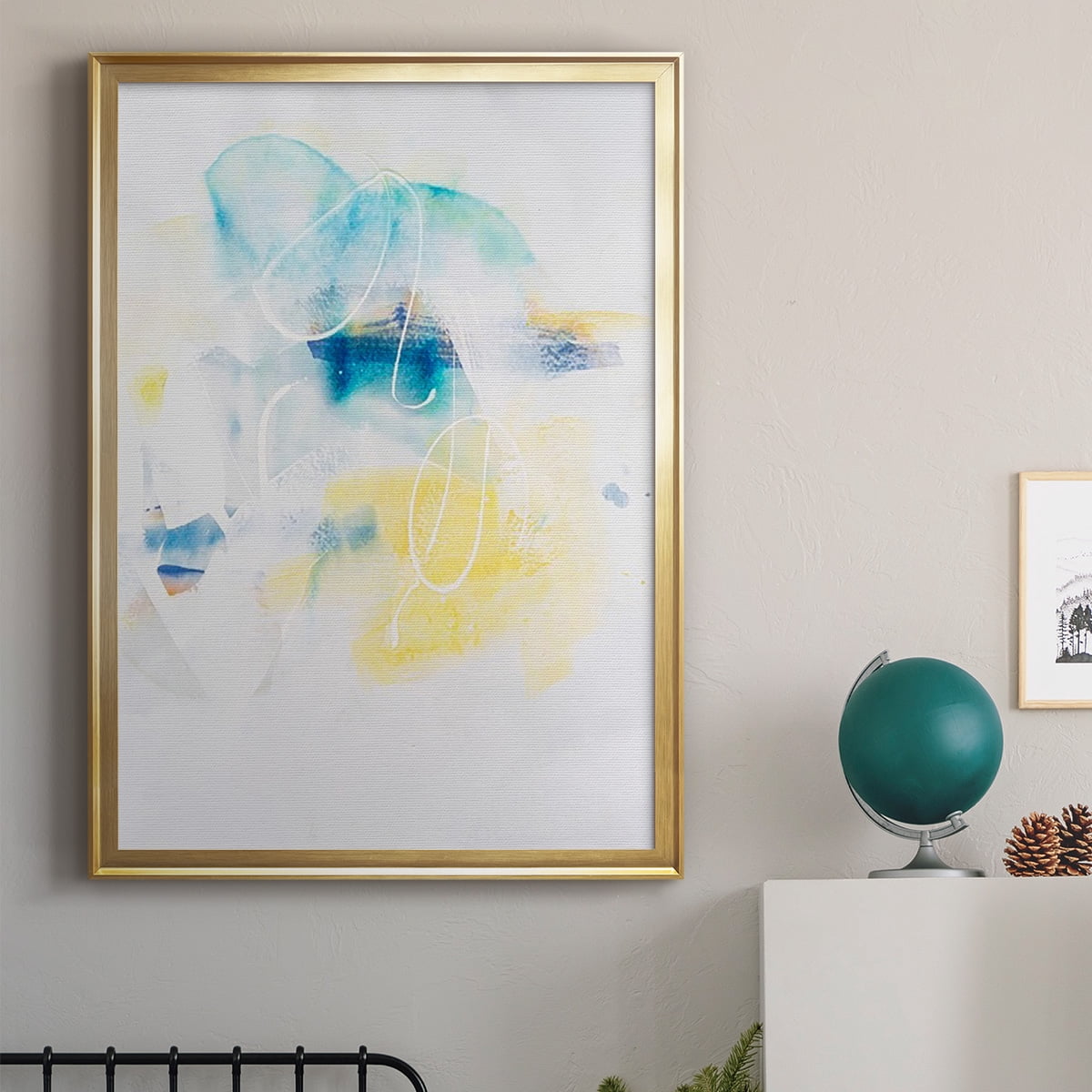 Spacial II Premium Framed Print, in Gold, Black, or Silver - Ready to Hang