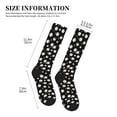 thumbnail image 2 of Lsque Daisies Flowers Pattern Sport Compression Socks for Men & Women 15-20 mmHg Knee High Nurse Pregnant Running Medical and Travel Athletic, 2 of 6