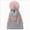 A56-Grey, variant on Hessimy Kids Heart Pattern Knit Pom Pom Beanie,Cute Winter Warm Folded Cuffed Hat for Girls