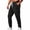 Black, variant on LMOIPLI Men's Corduroy Cargo Jogger Pants Elastic Drawstring Waist Multi Pocket Tapered Casual Streetwear Trousers Khaki M