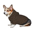 thumbnail image 7 of Fotbe Brown Moroccan Trellis Print Small Dog Sweater Hoodies Pet Grey Hooded Soft Fleece Sweatshirts with Pocket Fall Winter Puppy Cat Sweaters Warm Clothes-XX-Large, 7 of 7