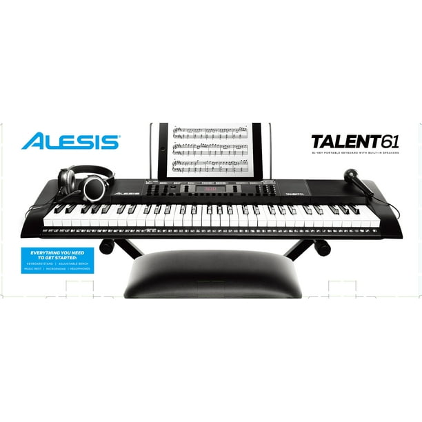 Alesis Talent 61-Key Portable Keyboard - Walmart Business Supplies