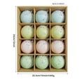 thumbnail image 2 of Pastel Christmas Tree Ornaments Decorations, 12 PCS 3.1 Inch Macaron Shatterproof Foam Christmas Ball Ornaments Set, Christmas Tree Hanging Pendants Xmas Tree Decoration, A, 2 of 5