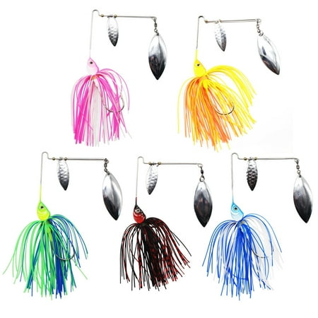 Fishing Lure Hard Metal Jig Spinner Baits Kits Swimbait for Bass Trout Pike Salmon Walleye