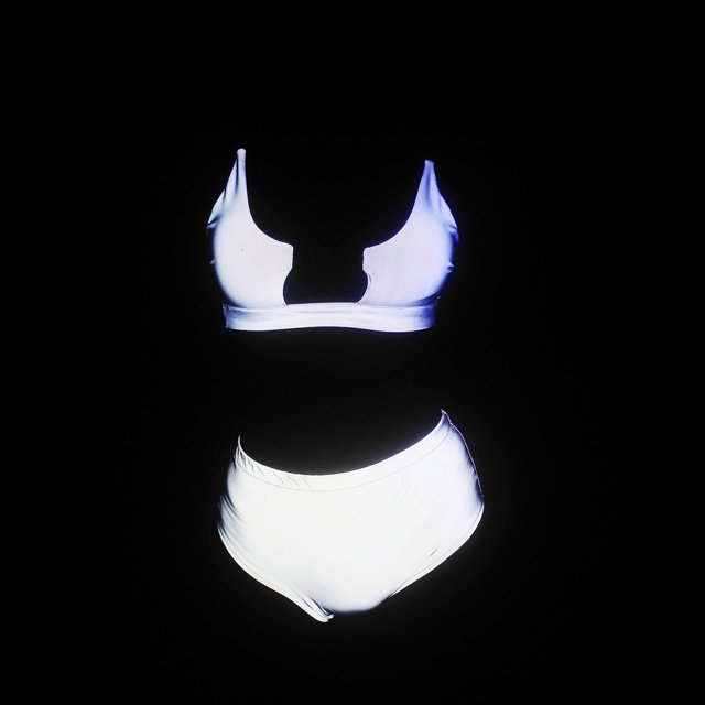 Traje de baño para mujer, traje de baño dividido reflectante colorido para mujer, bikini de cintura alta, traje de baño con luz nocturna, trajes de baño para mujer
