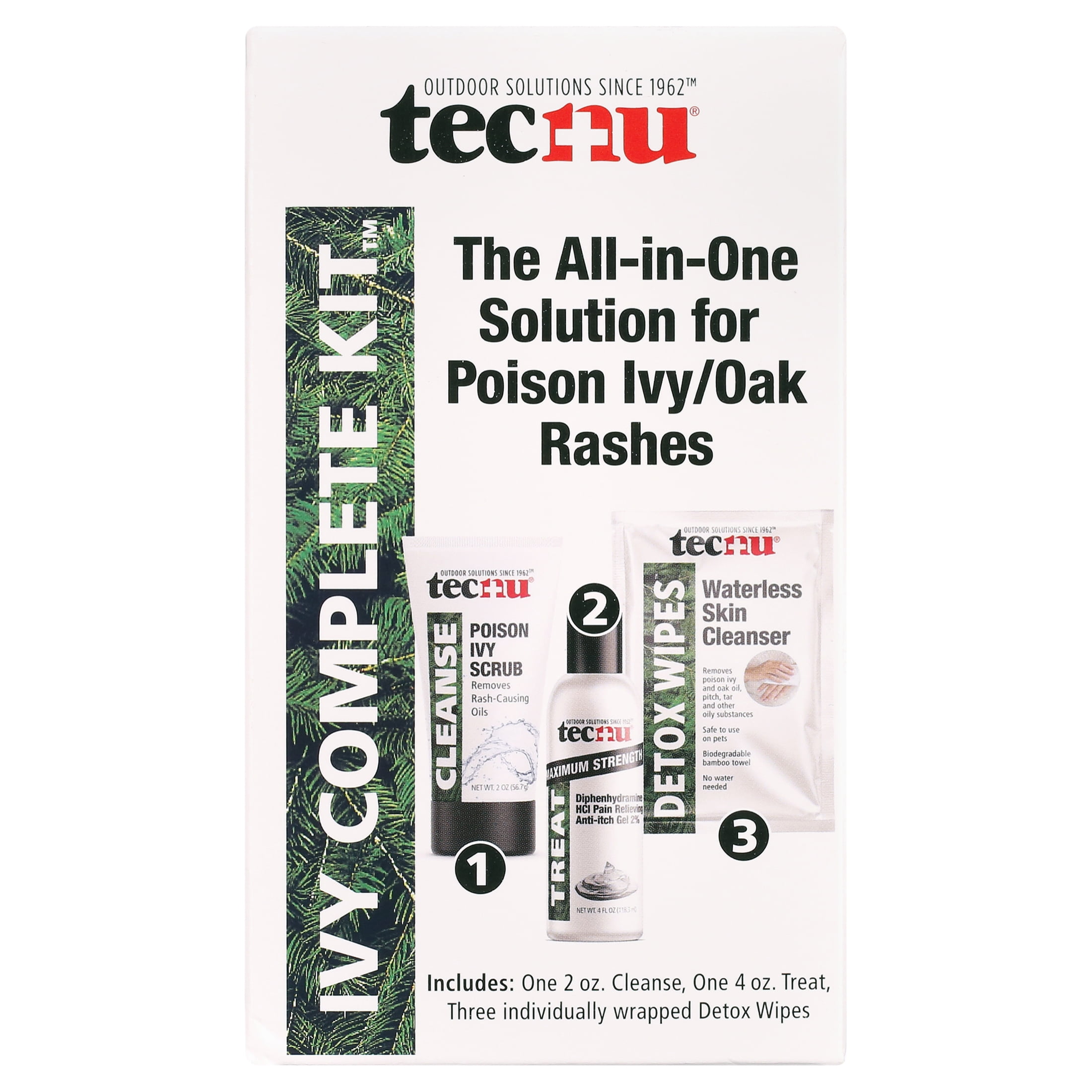 (3 pack) Tecnu Ivy Complete Kit, Poison Ivy Kit with Poison Ivy Scrub, Itch & Pain Relief Gel & Detox Wipes