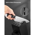 thumbnail image 3 of Knife Set, 8 Pieces Kitchen Knife Set with Built-in Sharpener, High Carbon German Stainless Steel Knife Block Set with Unique Waved Pattern, Non-slip Handle, Black$$Home Decor, Kitchen, & Other, 3 of 8
