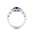 thumbnail image 4 of HeartsAndYou 2.5ct Natural Sapphire & Diamond Flower Leaves Engage Ring 14k SOLID White Gold, 4 of 9