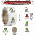 thumbnail image 2 of Christmas Merry Sticker Circular Label 1-inch, Christmas Card, Children's Sticker for scrapbooks or card making Christmas parties, 2 of 5