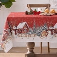 thumbnail image 6 of Sm:)e Snowman House Trees Christmas Tablecloth 60 x 84 Inch Rectangle, Winter Table Cover for Party Picnic Dinner Decor, 6 of 7
