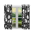 thumbnail image 2 of RYLABLUE Skull Window Kitchen Curtain, Cute Dancing Human Skeleton Skull Window Treatment Panel Curtains,26x39 inches,Set of 2, 2 of 3